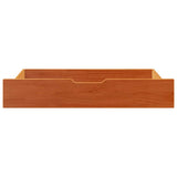 Under-Bed Drawers 2 pcs Wax Brown 95x55x17 cm Solid Wood Pine 850922