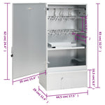 BBQ Oven Smoker with Table Galvanised Steel 3187618