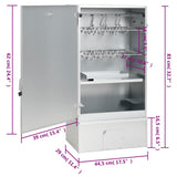 BBQ Oven Smoker with Table Galvanised Steel 3187618