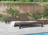 Sunbed Brown 206 x 115 x 75 cm Poly Rattan 42004132
