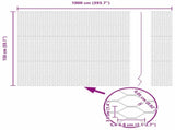 Hexagon Fence Silver 1.5 x 10 m Galvanised steel 42005655
