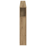 Headboard Cabinet Artisian Oak 200x18.5x102.5 cm Engineered Wood 856887