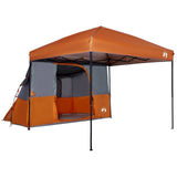 Camping Tent Set Folding 2 pcs Orange Taffeta and Fabric 3337177