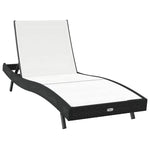 Sun Lounger with Table 2 pcs Black, White 40 x 40 x 40.5 cm 42009981