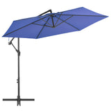 Cantilever Garden Parasol Blue Polyester, Metal Large Tiltable 47133