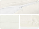 Cushion with Pillow HEERLEN 6 pcs White Fabric 929330