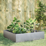 Garden Raised Bed 100x100x25 cm Galvanised Steel 851036
