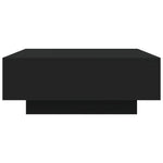 ZNTS Coffee Table with LED Lights Black 80x80x31 cm 836589