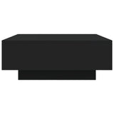 ZNTS Coffee Table with LED Lights Black 80x80x31 cm 836589