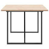 Dining Table O-Frame 200x100x75.5 cm Solid Wood Pine and Steel 3282745