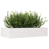 Garden Planter White 110x60x23 cm Solid Wood Pine 847239