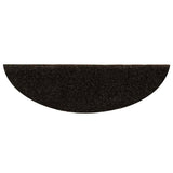 Stair Mats Self-adhesive 15 pcs 56x17x3cm Dark Brown Half Round 322348