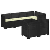 7-Seater Garden Sofa with Cushions Rattan Look PP Anthracite 3444142