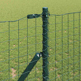 Fence Posts 12 pcs Green Powder-coated steel 42012734