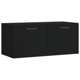 Wall Cabinet Black 80x36.5x35 cm Engineered Wood 830077