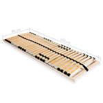 Slatted Bed Base without Mattress with 28 Slats 7 Zones 80x200 cm 246444