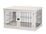 Dog Crate Furniture, Puppy Crate End Table, Pet Kennel House with 2 Doors for Medium and Small Dogs, T3398P349618