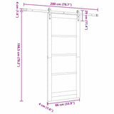 Sliding Door ORKDAL Natural 86 x 198.5 cm 3331919