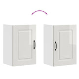 Kitchen Wall Cabinet "Kalmar" High Gloss White Engineered Wood 853549