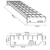 Grate Step 80x24x7 cm Galvanised Steel 155684