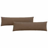 Sofa Pillows 2 pcs Brown 145 x 40 cm Fabric 42013829