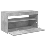 TV Cabinet with LED Lights Concrete Grey 75x35x40 cm 804399