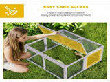 Rabbit Hutch Outdoor, Foldable Guinea Pig House with Openable Top, for 3 Bunnies, Ducks, Chickens, T3398P553471