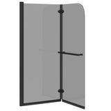 Shower Enclosure Dark Transparent 120 x 140 cm 42018546