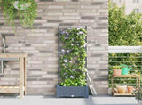 Garden Planter LiGht Grey 40 x 40 x 125.5 cm PP 42002881