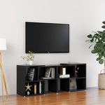 TV Cabinet High Gloss Black 104x30x52 cm Engineered Wood 808357