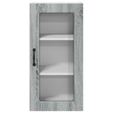 Wall Glass Cabinet LUCCA 2 pcs Grey Sonoma 40 x 31 x 80 cm 884998