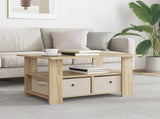 Coffee Table Sonoma Oak 77 x 55 x 42 cm Engineered Wood 8000414