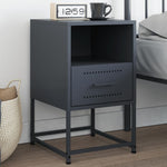 ZNTS Bedside Cabinet Anthracite 36x39x60.5 cm Steel 846558