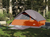 Camping Tent Dome 4-Person Grey and Orange Waterproof 94701