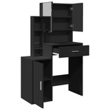 Dressing Table with Cabinet Black 80x35x132 cm 848235