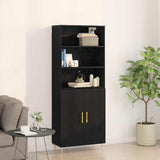 Highboard Black Oak 69.5 x 34 x 180 cm Engineered Wood 3333092
