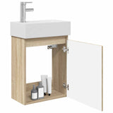 Bathroom Vanity Unit with Tap Sonoma Oak 45.5 x 22.5 x 84 cm 889503