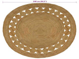 Area Rugs Natural 240 cm Jute 42010804