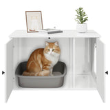 Cat House Gloss White 85 x 55 x 50 cm Engineered Wood 8000729