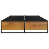Bed Frame without Mattress Black Metal 120x200 cm 324815