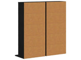 CD Cabinet 2 pcs Black Oak 33 x 23.5 x 97.5 cm Engineered Wood 8012693