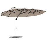 Umbrella Taupe 372 x 198 x 243 cm Polyester and Aluminium 42003378