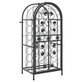 Wine Rack for 33 Bottles Black 45x36x100 cm Wrought Iron 358369
