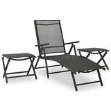 Garden Lounge Set Black and Anthracite Aluminium, Textilene Medium 3070643