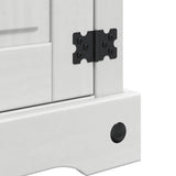 Bedside Table Corona White 45 x 35 x 64 cm Solid Pine Wood 42021186