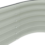 45528 Garden Raised Bed 240x80x44 cm Galvanised Steel Grey