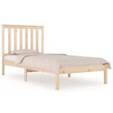 Bed Frame Natural Pine Solid Pine Wood Small Single Durable 3103803