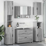 Bathroom Furniture Set with Drawer with Shelf 5 pcs Grey Sonoma 3393069