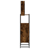 3 Piece Bathroom Cabinet Set Smoked Oak Engineered Wood 3214762
