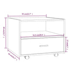 Coffee Table White 55x55x40 cm Engineered Wood 810926